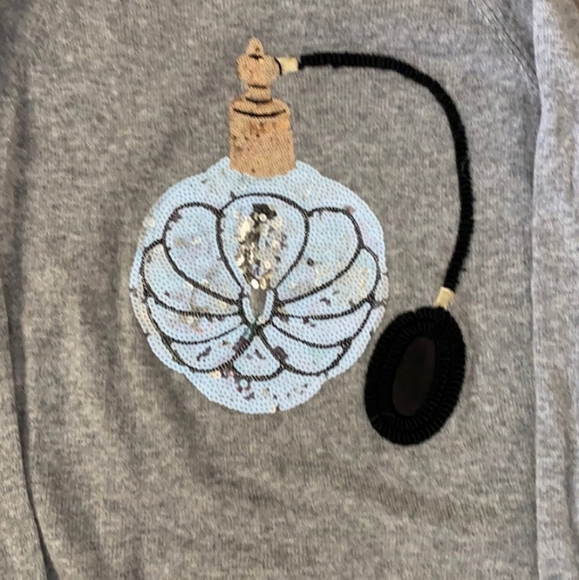 Alpaca Wool blend Sequin Art Perfume bottle Grey - Picture 2 of 4